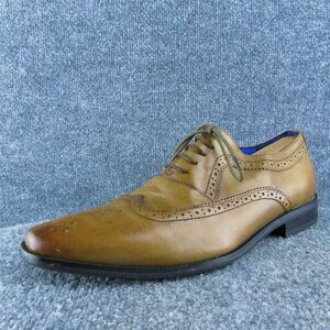 Bar III Royale Wingtip Men Brogues Shoes Size 10 Medium Brown Leather Lace Up‎